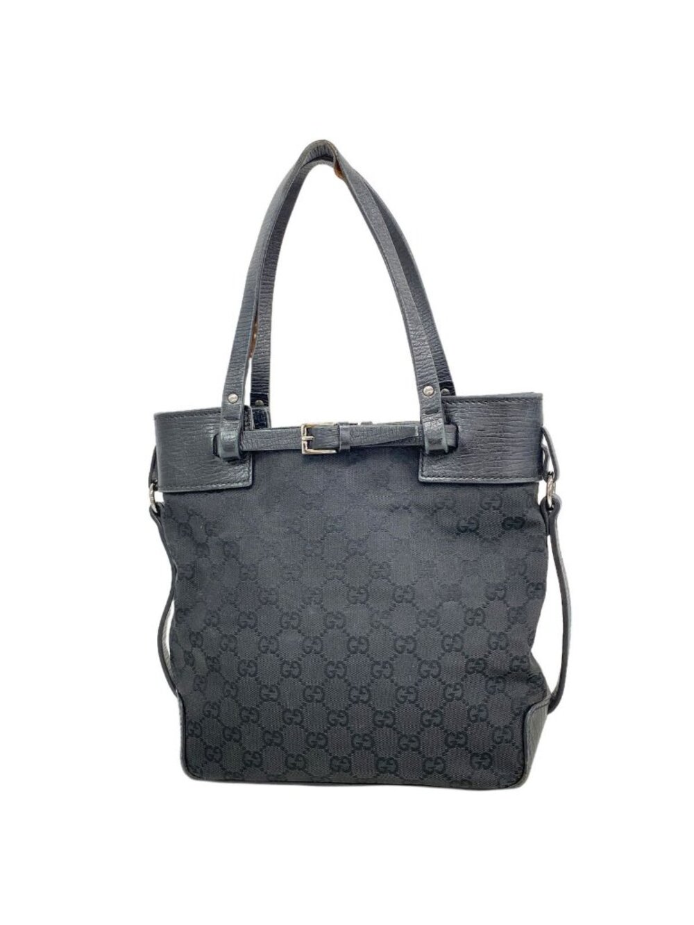 Gucci Tote GG Canvas Black Silver